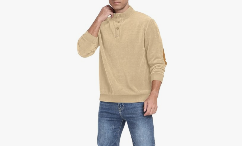 corduroy sweatshirt for men, gifts for men under $50